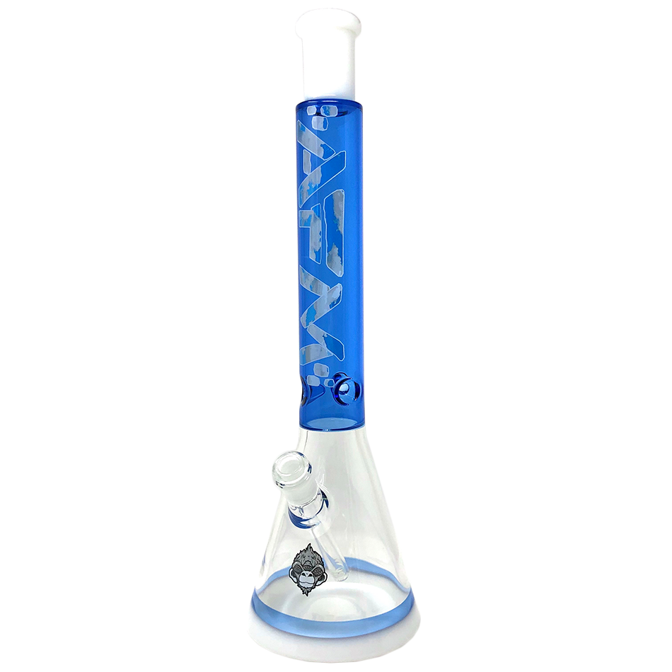 18" AFM Cloud Double Color Glass Beaker Bong