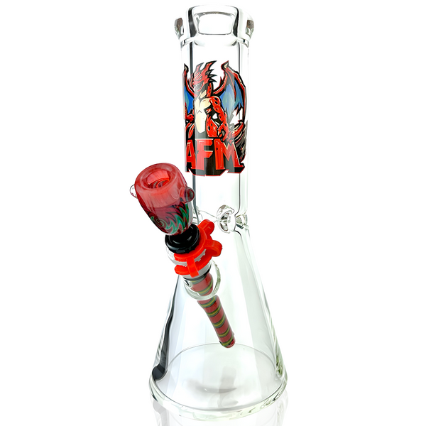 12" Collectable Anime Dragon 9mm Beaker Bong Bundle