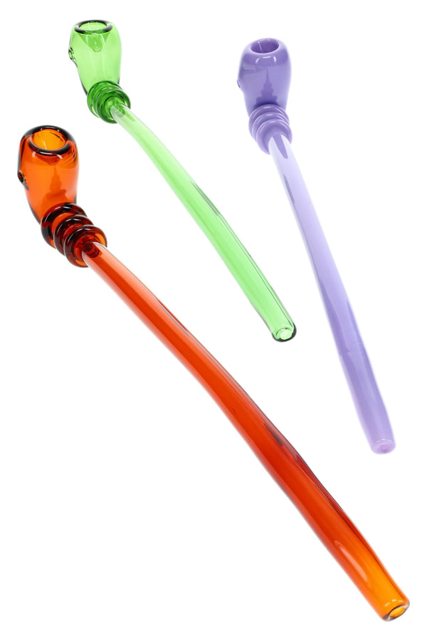 Glass Sherlock Hand Pipe “Longshot” – Assorted Colors