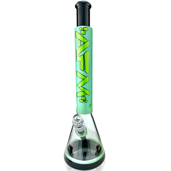 18" AFM Quasar Glass Beaker Bong, Mint / Black
