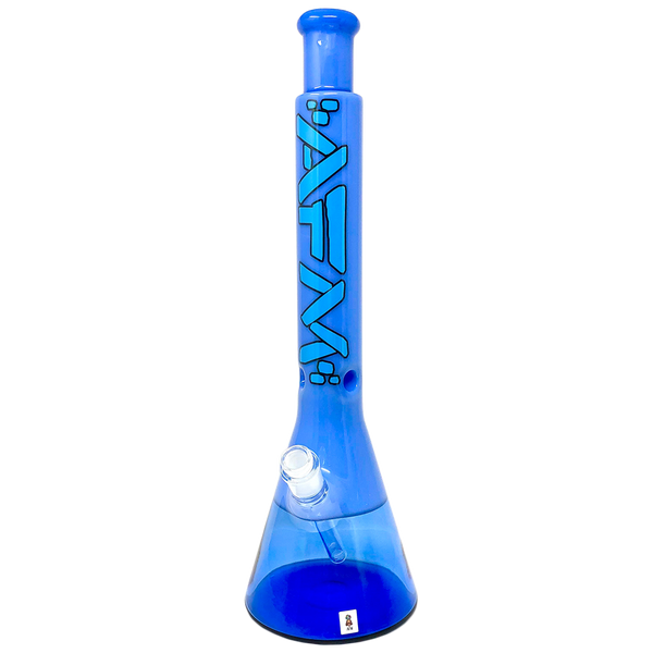 18" AFM Quasar Glass Beaker Bong, Double Blues