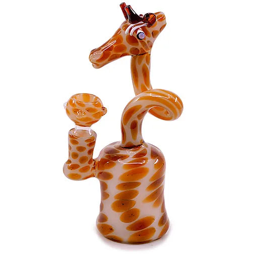 Glass Water Pipe - Mr. Giraffe (6")