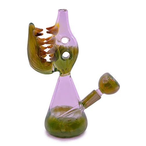 Glass Water Pipe - Little Dino (8")