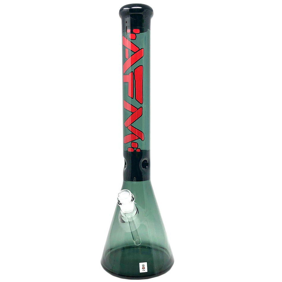 18" AFM Pulsar Smokey Color Glass Beaker Bong